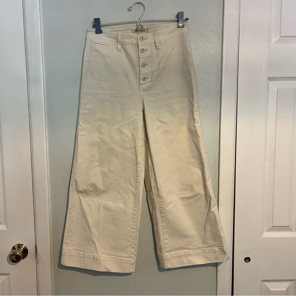 Madewell wide leg canvas crops